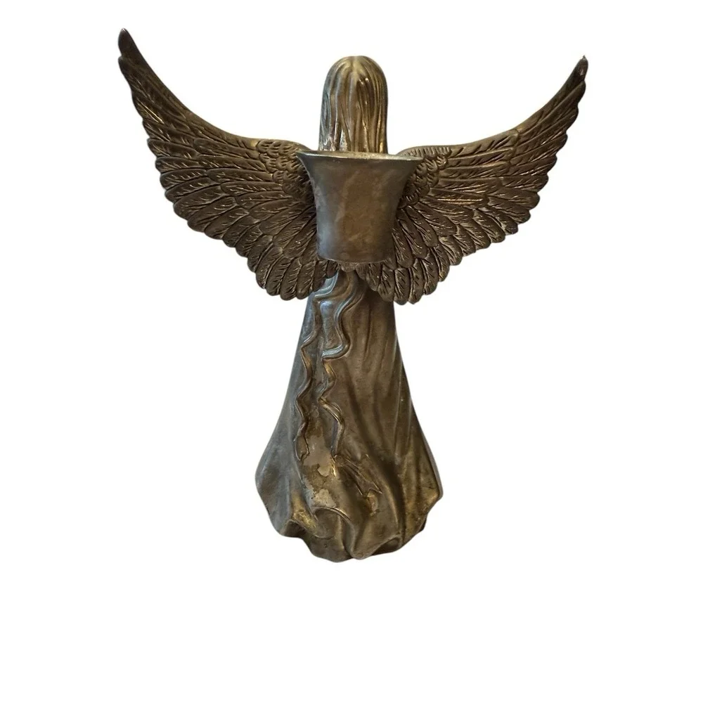 Vintage International Silver‎ Co. Praying Angel Candlestick Holder Silverplate
